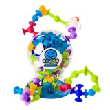 Set de constructie cu 22 de piese cu ventuze, Fat Brain Toys, Squigz Starter