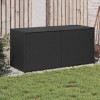 VidaXL Ladă de depozitare pentru grădină, negru, 283 L, poliratan