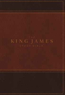 The King James Study Bible, Imitation Leather, Brown, Indexed, Full-Color Edition foto