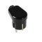 Stecher Shuko iesire laterala negru cu martor LED WT-16U/S/BK Plastrol