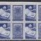 ROMANIA 1959 LP 484 a ZIUA MARCII POSTALE BLOC DE 4 TIMBRE CU VINIETE MNH