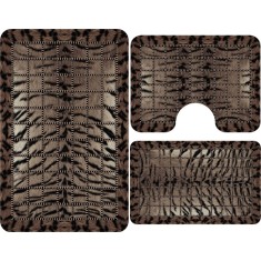 Set Covorașe Baie 3 piese: 60x90cm, 60x45cm, 60x45cm, Animal Print