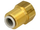 Racord Push-In Filetat Alamă Rc 3/8 1-10 bar