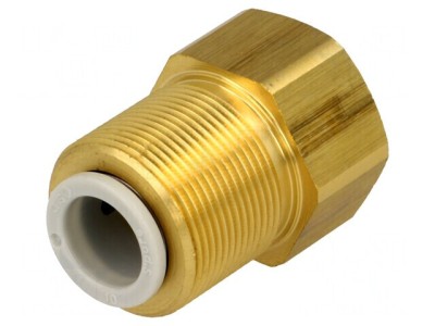 Racord Push-In Filetat Alamă Rc 3/8 1-10 bar foto