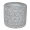 Masca Ghiveci Flori, Model Reliefat, Ciment, Alb Gri, Diametru 13.5x12.5cm