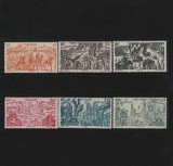Reunion , Colonii franceze 1946 - Omnibuse , Ajutorul pentru copii , serie 6 valori, dantelate , MNH , Mi.303-308, Militar, Nestampilat