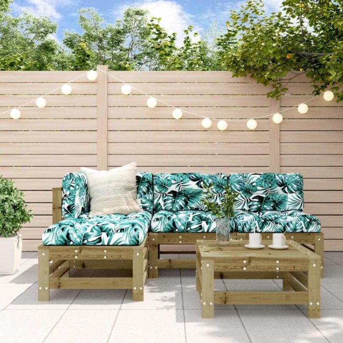 Gossi set mobilier relaxare pentru gradina 5 piese lemn de pin tratat