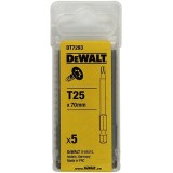 DeWalt DT7293 - Set capete de insurubare profil TX25 5 bucati