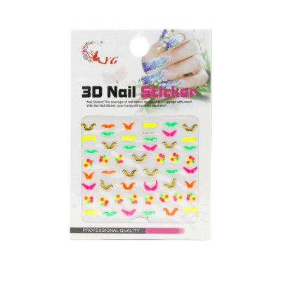 Sticker decor unghii 3D, Nail Sticker, neon foto