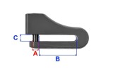 Lacat Antifurt Frana Disc Bicicleta/Moto 5.5x34x7mm AZ8007
