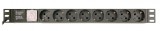 PDU GEMBIRD 1U pt. rack 19 inch, 8 prize Schuko, intrare Schuko, max 10 A, on/off, 3 m, &quot;EG-PDU-014&quot; (timbru verde 11 lei)