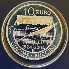 Moneda comemorativa de argint - 10 Euro "Giacomo Puccini", Italia 2004 - G 3955
