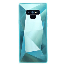 Huse telefon silicon si acril cu textura diamant Samsung Note 9 , Turcoaz