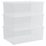 Cumpara ieftin Cutii de depozitare din plastic, 3 buc., 10 L, stivuibile