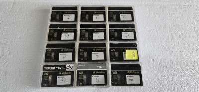 CASETA VIDEO MINI DV MAXEL VERBATIM 60 LOT 12 BUCATI . foto