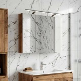 vidaXL Dulap cu oglindă pentru baie Lemn vechi 100 x 14,5 x 70 cm 889133