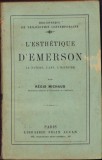HST C2162 L&#039;esthetique d&#039;Emerson La nature l&#039;art l&#039;histoire 1927 Regis Michaud
