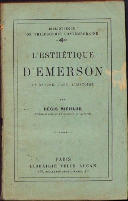 HST C2162 L&amp;#039;esthetique d&amp;#039;Emerson La nature l&amp;#039;art l&amp;#039;histoire 1927 Regis Michaud foto