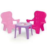 Set de masa cu scaune pentru copii - Unicorn, DOLU