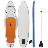 Outsunny Set Placă Stand Up Paddling gonflabilă 305 cm SUP cu v&acirc;slă din aluminiu, aripă detașabilă, lesă pentru gleznă | Aosom Romania