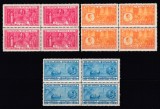 ROMANIA 1932 LP 99 AL IX lea CONGRES INTERNATIONAL ISTORIA MEDICINEI SERIA IN BLOC DE 4 TIMBRE STARE MNH