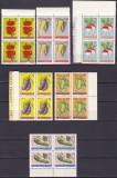 ROMANIA 1963 LP 556 CULTURA LEGUMELOR TIMPURII BLOCURI DE 4 TIMBRE MNH, Nestampilat