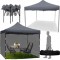 Cort pavilion cu 3 pereti, gri, 3 x 3 m, MalTec 112812