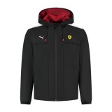 Ferrari geacă de bărbați cu glugă Rain black F1 Team 2025 - XL