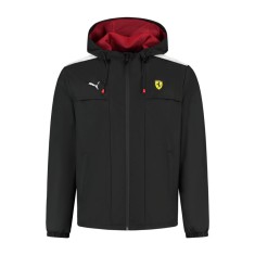 Ferrari geacă de bărbați cu glugă Rain black F1 Team 2025 - L