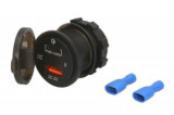 Adaptor bricheta USB Gniazdo USB DC 12-24V; DC 5V/3.6A (C-type additional socket; Motorcycle)