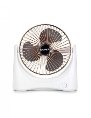 Ventilator de masa cu incarcare USB portabil alb foto