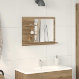 vidaXL Dulap cu oglindă de baie, stejar artizanal, 60x10,5x45 cm