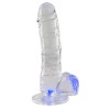 Dildo Light Up 18.5cm Transparent