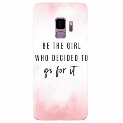 Husa silicon pentru Samsung S9, Quotes Pink foto