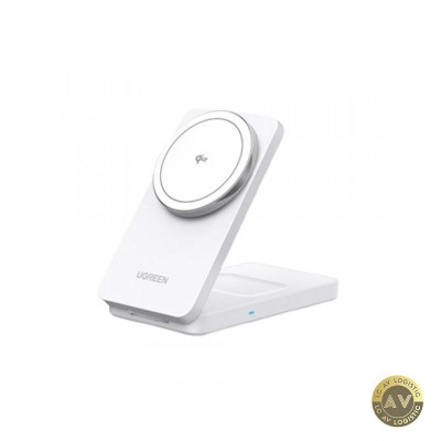 Incarcator Retea Wireless UGREEN W706 2in1 20W 1.67A Alb foto