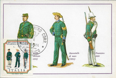 C1771 - Italia 1974 - carte maxima uniforme militare foto