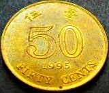 Cumpara ieftin Moneda exotica 50 CENTI / CENTS - HONG KONG, anul 1995 * cod 3105 = A.UNC, Asia