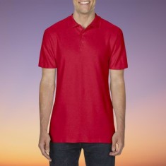 Tricou polo din pique dublu pentru barbati foto