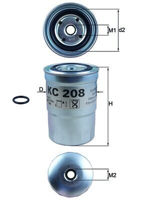 MAHLE KC 208 filtru combustibil foto