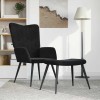 Scaun de relaxare cu taburet, negru, catifea