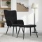 Scaun de relaxare cu taburet, negru, catifea