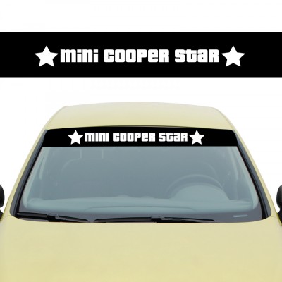 Sticker Parasolar Mini Cooper Star , Autocolant Parbriz pentru Fanii Mini Cooper foto