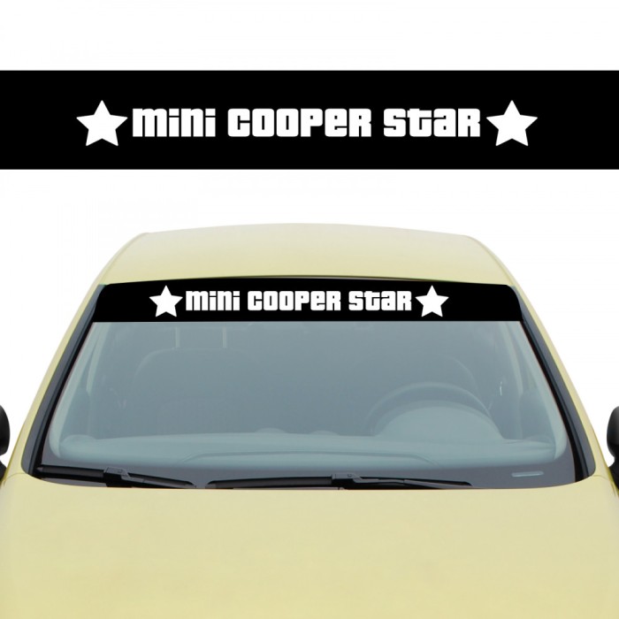 Sticker Parasolar Mini Cooper Star , Autocolant Parbriz pentru Fanii Mini Cooper