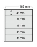 5 folii negre, Variant, cu 5 buzunare fata verso de 45 x 185 mm