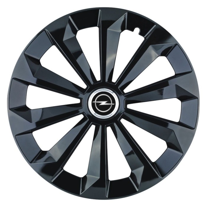 Set 4 Capace Roti 16 inchi (R16) Fame Negru, Compatibile Cu Opel