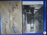 Sala Ghilotinei Franta.Superba carte postala ,exceptionala , in plic transparent , scriere artistica ,scriere caligrafica