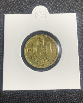Moneda 10 lei 1930 H monetaria Heaton foto
