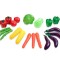 Set joaca supermarket cu 20 legume, multicolor, 3 ani +
