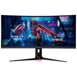 Monitor Gaming IPS LED ASUS ROG Strix 34 XG349C, UWQHD (3440 x 1440), HDMI, DisplayPort, Boxe, Ecran curbat, 180 Hz, 1 ms, Negru