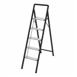 Cumpara ieftin Scara pliabila aluminiu 5 trepte, DEPOX&reg;, antiderapanta, compacta, negru, 157 cm